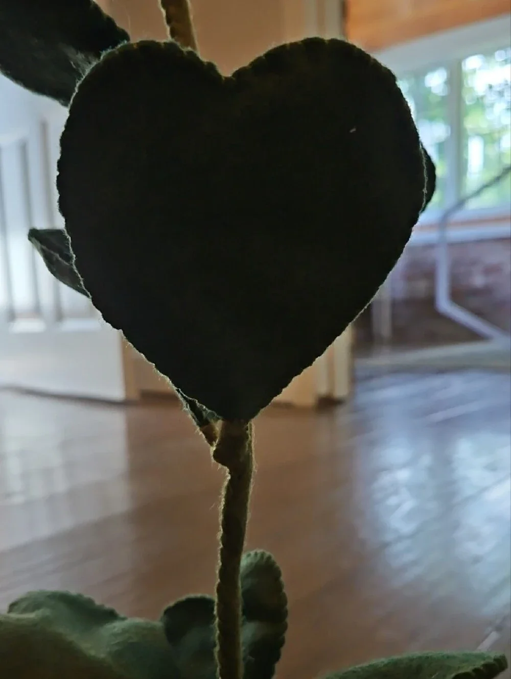 Handmade Felt Hoya Kerrii Plant: Sweetheart Succulent Potted Plant